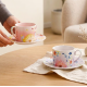 Floral Porcelain Mug & Saucer 250 ml